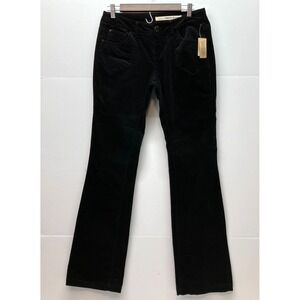NEW DKNY‎ Jeans Womens Black Ribbed Corduroy Bootcut Pants 31x31 Size 4